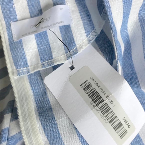 NWT Oak + Fort striped midi dress - Picture 2 of 2